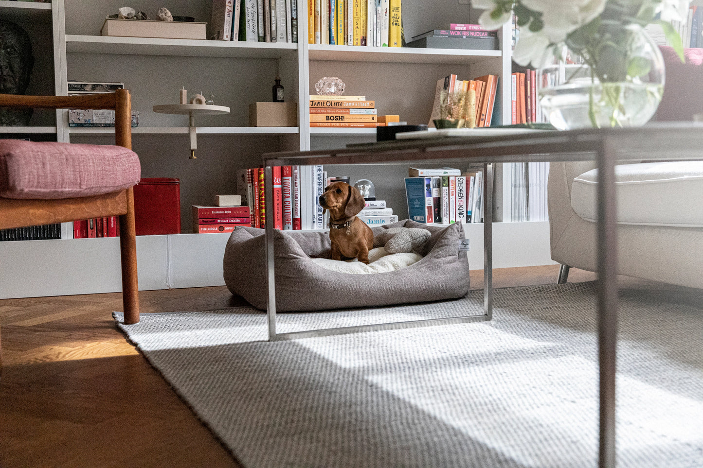 Teddy Lounge Dog Bed – True Taupe (Recycled, Washable & Supportive)