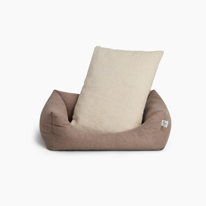 Teddy Lounge Dog Bed – True Taupe (Recycled, Washable & Supportive)