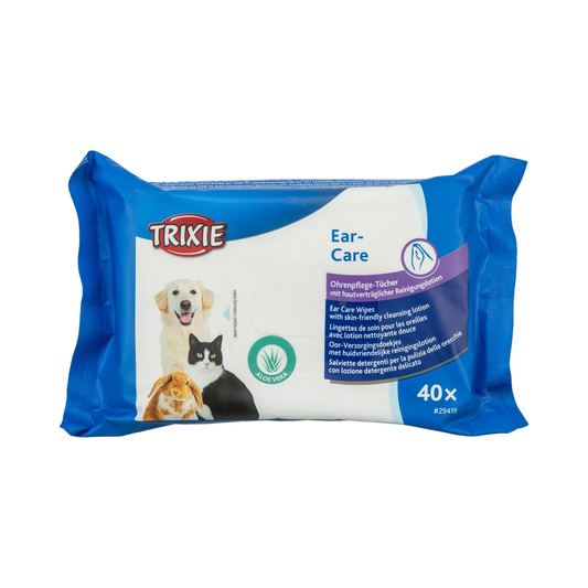 Trixie Ear Care Wipes with Aloe Vera & Witch Hazel – 40 pcs, Plant-Based