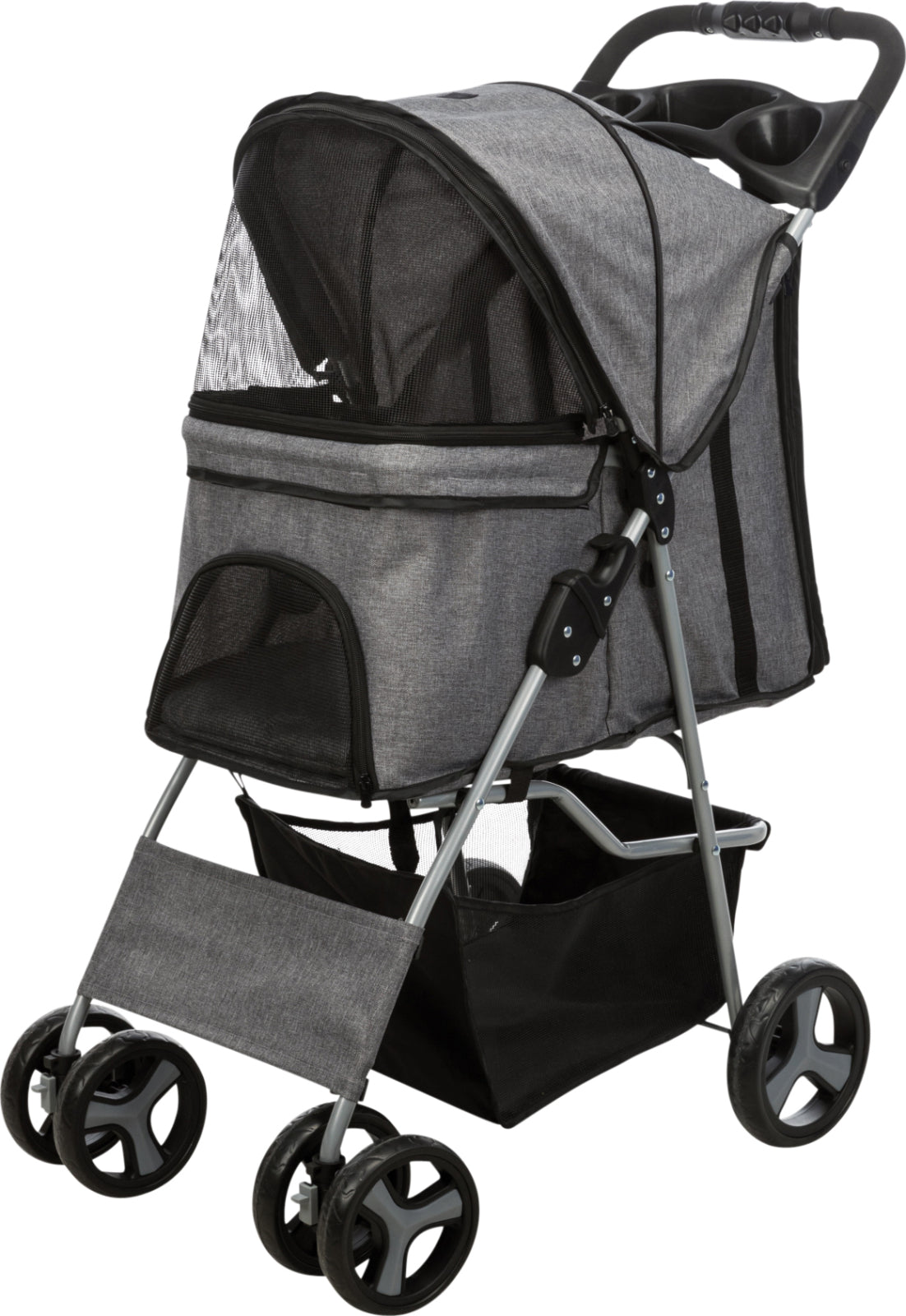 Trixie Pet Buggy Grey – Foldable Dog & Cat Stroller
