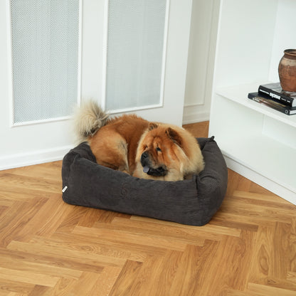 Vera Memory Foam Dog Bed – Dark Oak Corduroy | Danish Design