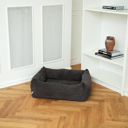 Vera Memory Foam Dog Bed – Dark Oak Corduroy | Danish Design