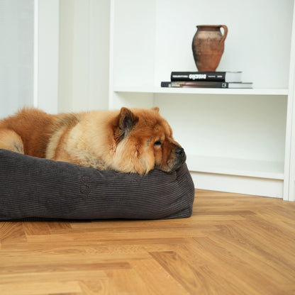 Vera Memory Foam Dog Bed – Dark Oak Corduroy | Danish Design