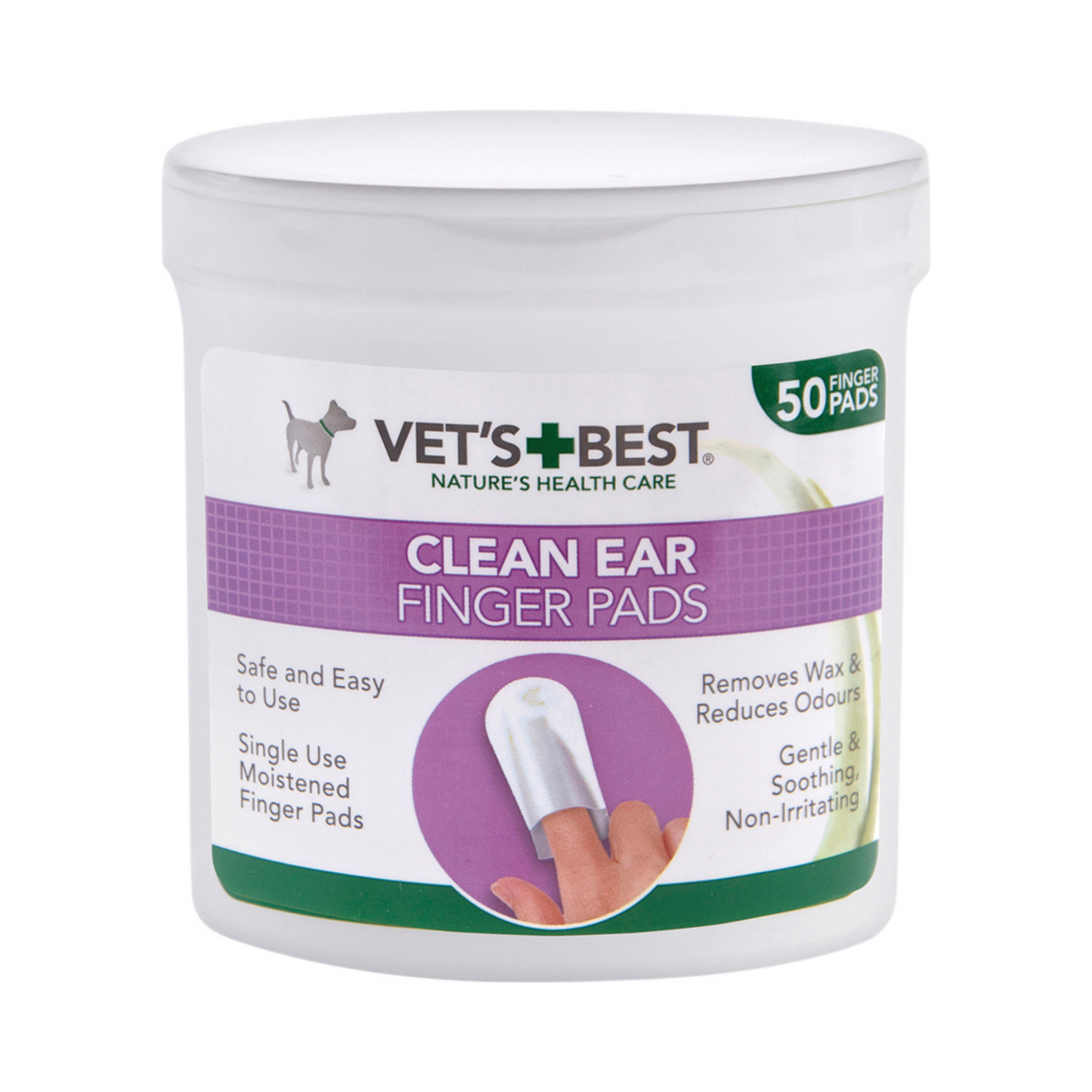 Vet’s Best Clean Ear Care Finger Pads – 50 Finger Pads