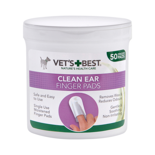Vet’s Best Clean Ear Care Finger Pads – 50 Finger Pads