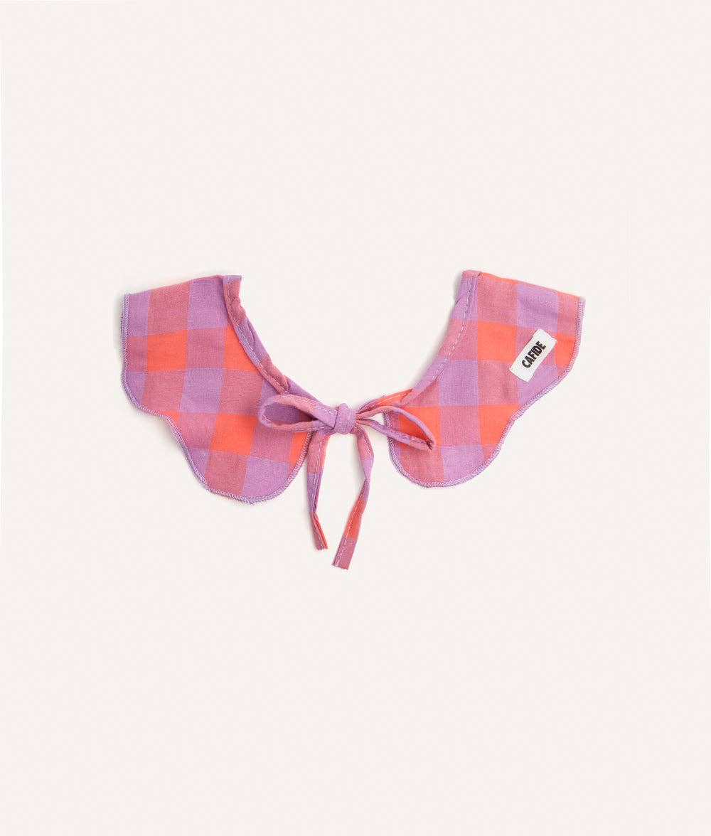 Violet Gingham Dog Bandana – Adjustable Cotton | Lola
