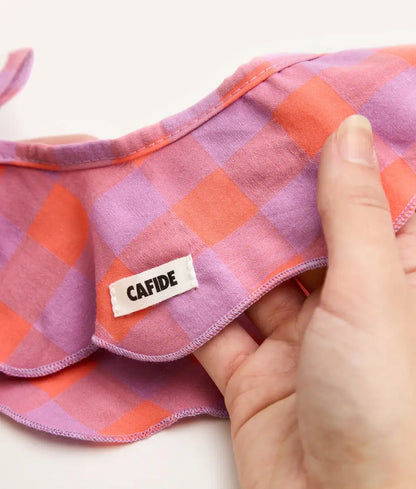 Violet Gingham Dog Bandana – Adjustable Cotton | Lola