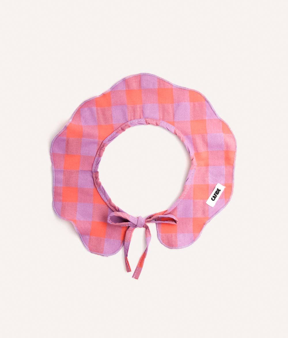 Violet Gingham Dog Bandana – Adjustable Cotton | Lola