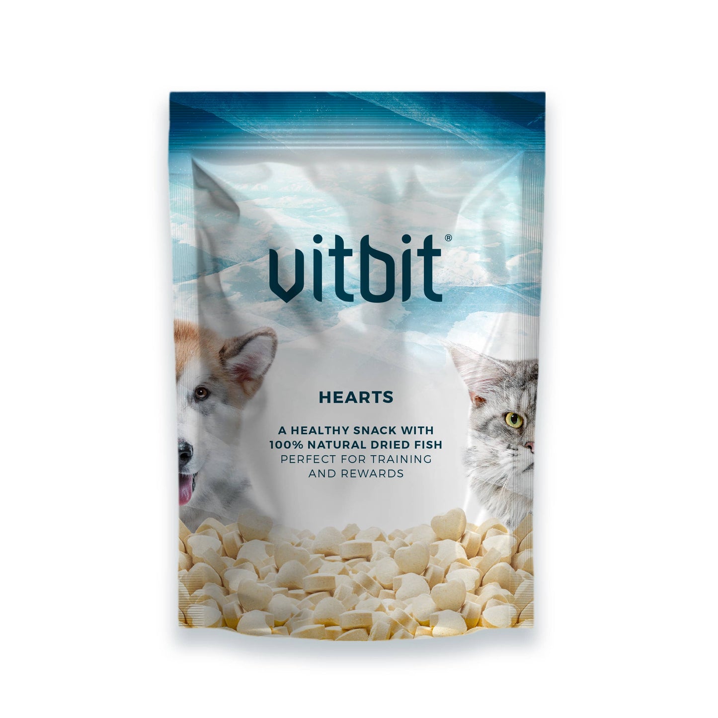 Vitbit cat and dog snack package with visible text and images of a dog and cat.