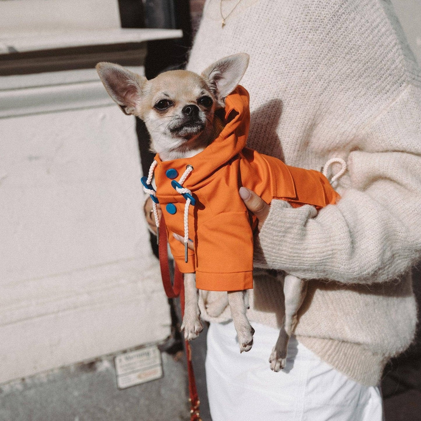 Waterproof Dog Raincoat – Orange (All-Day Function Coat)