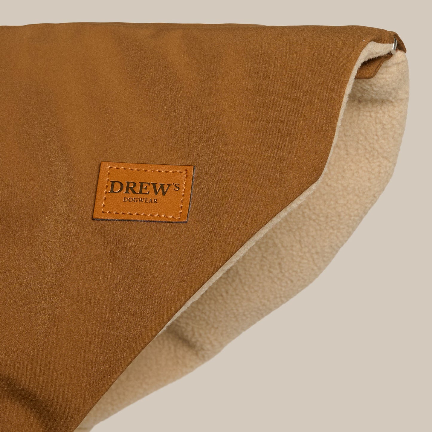 Zermatt Brown Step-In Dog Jacket – Water-Repellent, Fleece-Lined Winter Coat