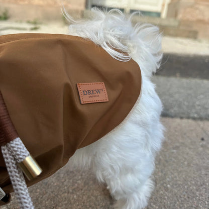 Zermatt Brown Step-In Dog Jacket – Water-Repellent, Fleece-Lined Winter Coat